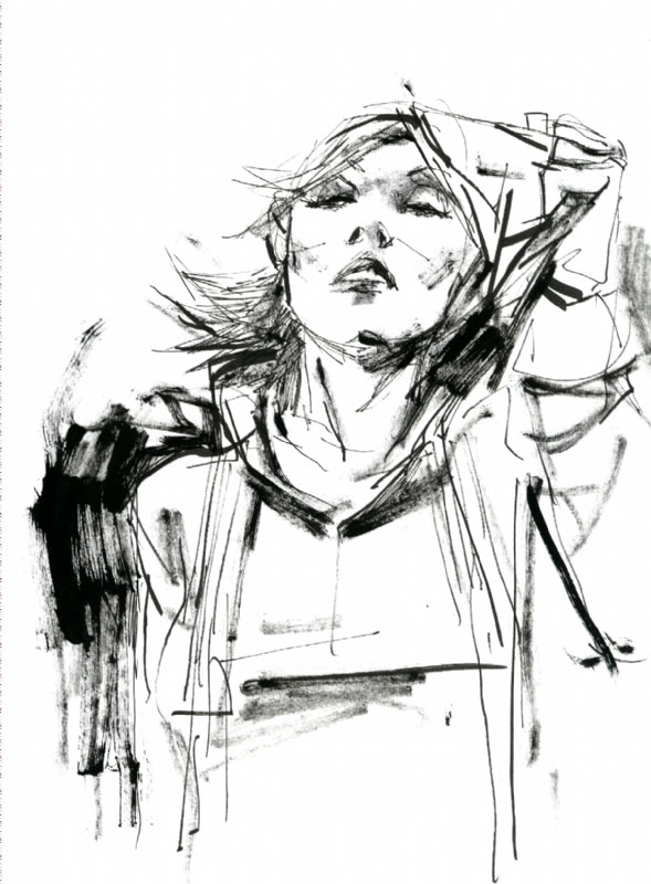 Ashley Wood dessin original Metal Gear Solid