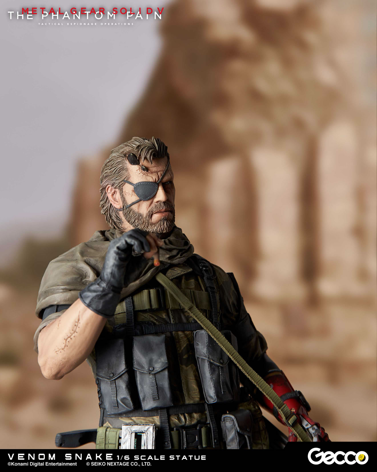 Des photos et une date pour les statuettes Gecco de Venom Snake et D.D.