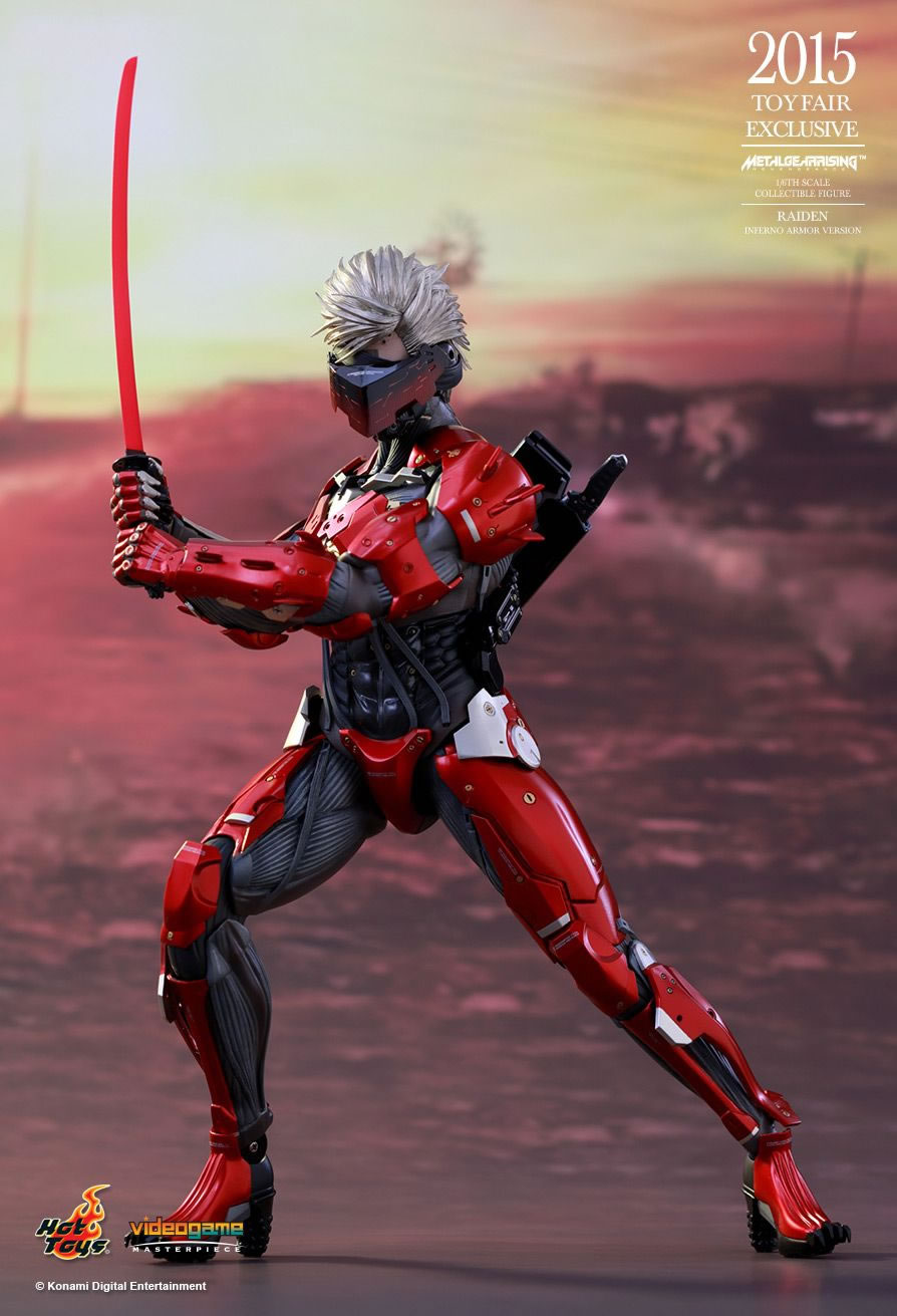 Raiden voit rouge avec une nouvelle figurine Hot Toys 'Inferno Armor Version'