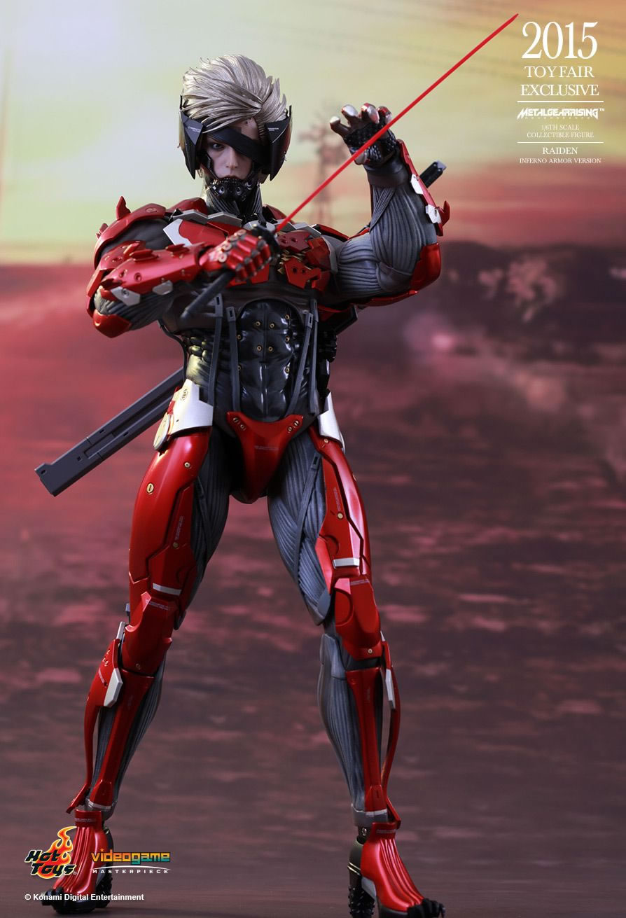 Raiden voit rouge avec une nouvelle figurine Hot Toys 'Inferno Armor Version'