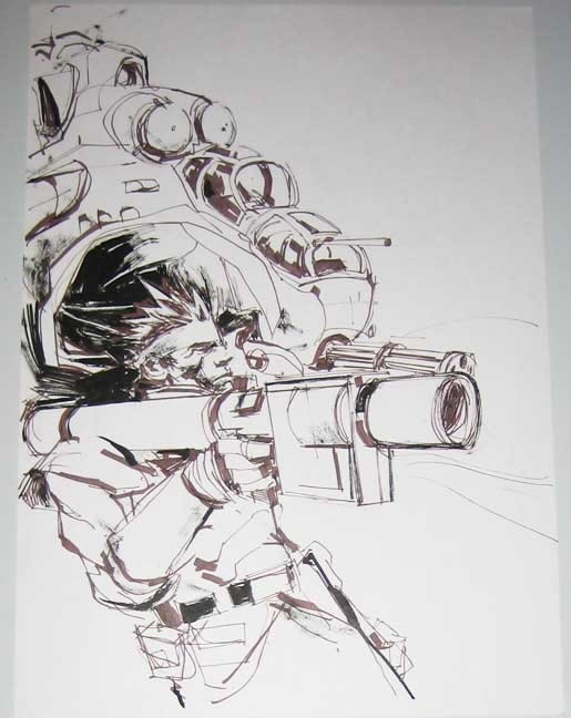 Ashley Wood dessin original Metal Gear Solid