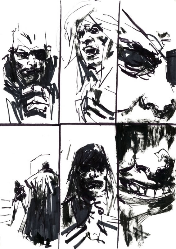 Ashley Wood dessin original Metal Gear Solid