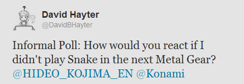 Sondage David Hayter voix de Snake