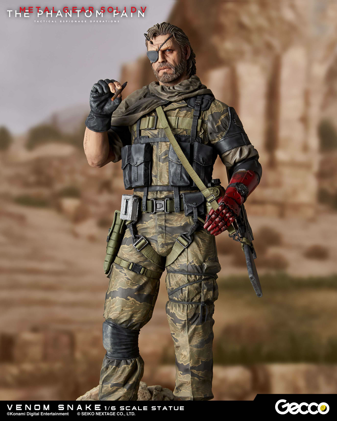 Des photos et une date pour les statuettes Gecco de Venom Snake et D.D.