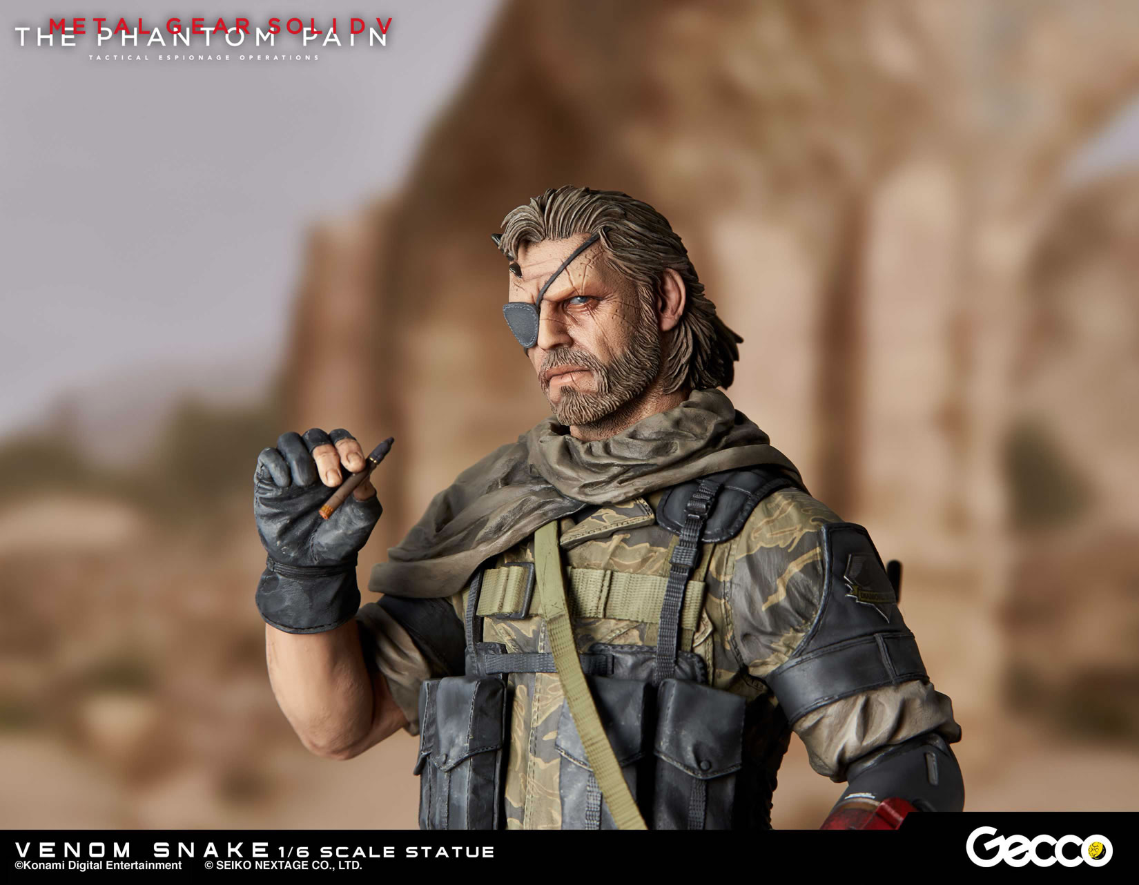 Des photos et une date pour les statuettes Gecco de Venom Snake et D.D.