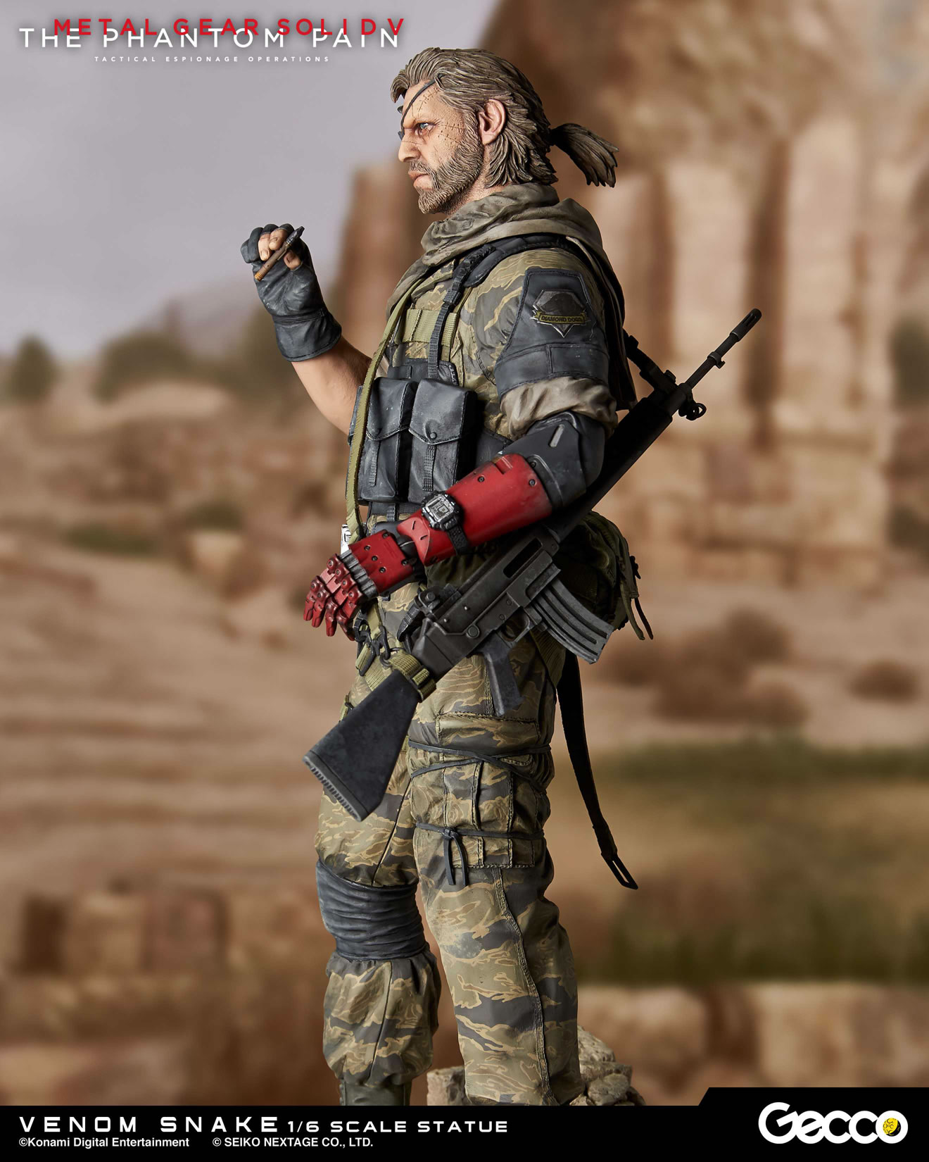 Des photos et une date pour les statuettes Gecco de Venom Snake et D.D.