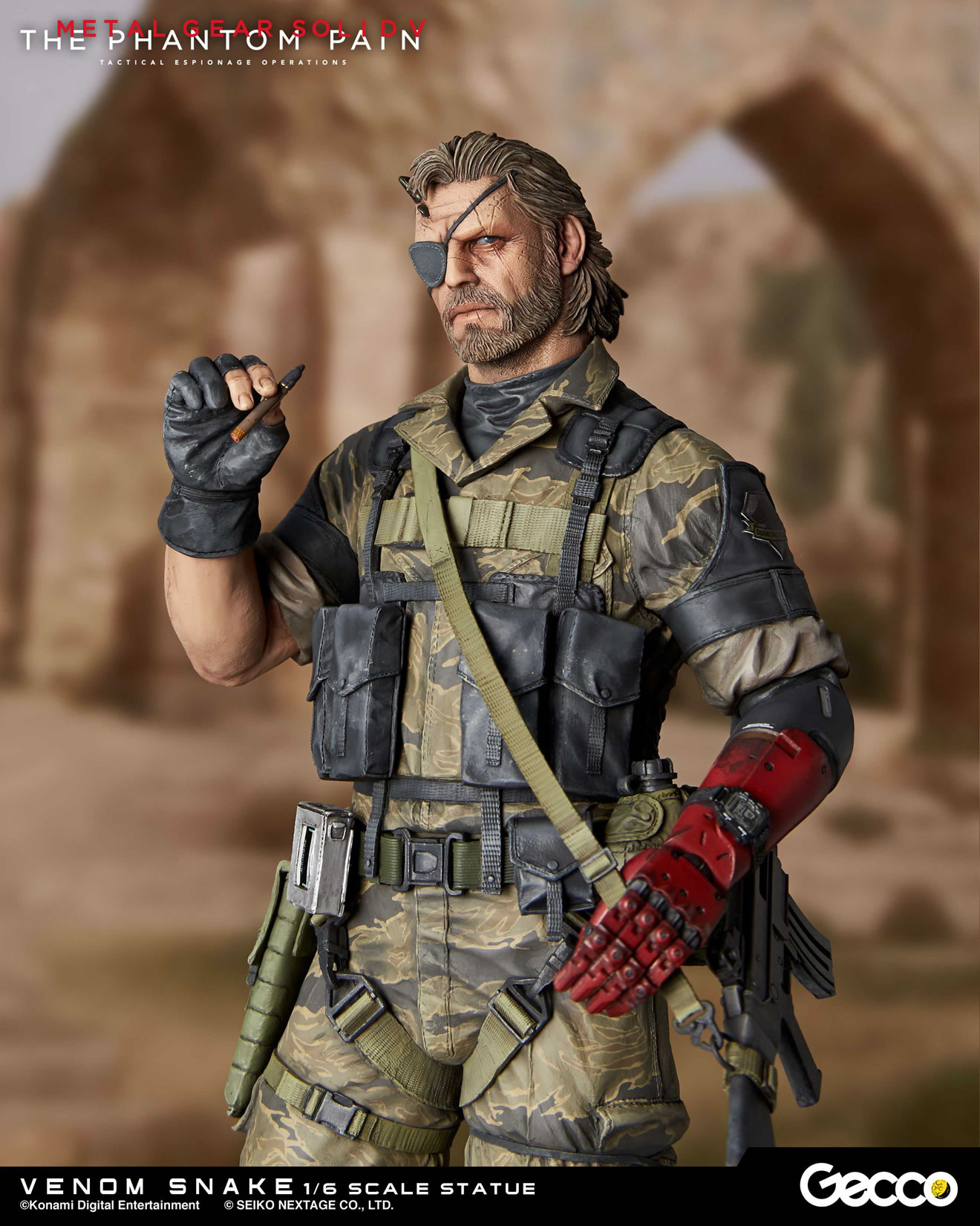 Des photos et une date pour les statuettes Gecco de Venom Snake et D.D.