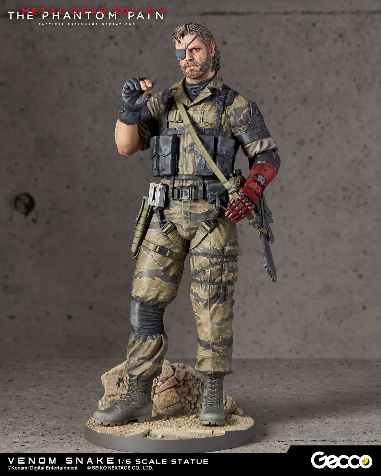 Des photos et une date pour les statuettes Gecco de Venom Snake et D.D.