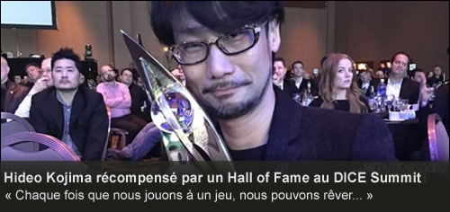 Hideo Kojima rcompens par un Hall of Fame au DICE Summit 2016