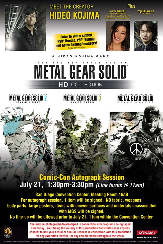 Affiche Comic Con 2011 Kojima Productions