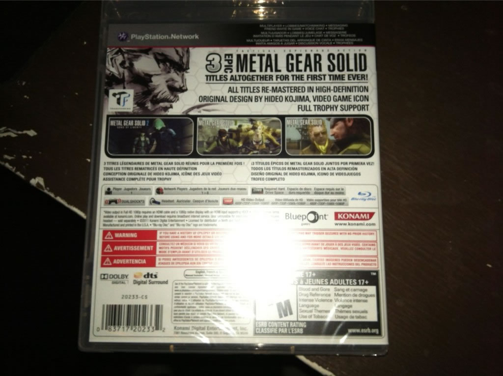 Photos Metal Gear Solid HD Collection amricain