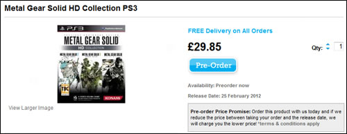 Metal Gear Solid HD collection retard