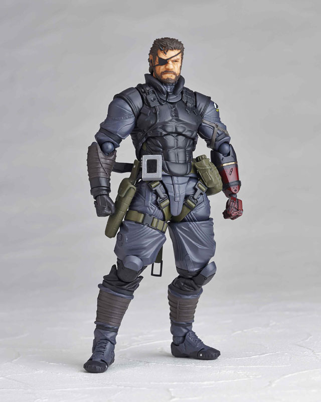 La figurine Vulcanlog de Venom Snake en Sneaking Suit illustre et date