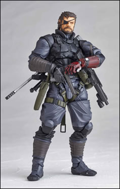 La figurine Vulcanlog de Venom Snake en Sneaking Suit illustre et date