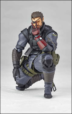 La figurine Vulcanlog de Venom Snake en Sneaking Suit illustre et date