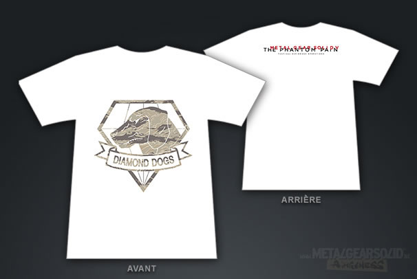 De nouveaux t-shirts MGSV The Phantom Pain estampills Diamond Dogs